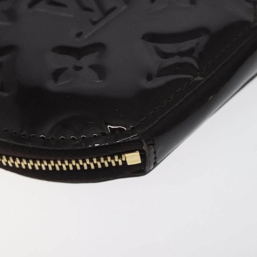 【日本直送】路易威登 Vernis Porte Monnaie 淡褐色零錢包 Amarante M91386 正品 130084-15