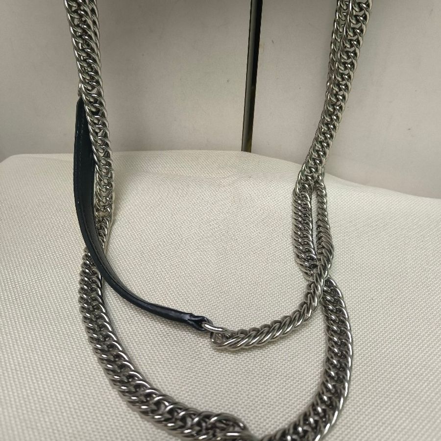 【8成新】㊣✨BALENCIAGA✨巴黎世家 (附防塵袋)黑色 滿版 印字 帆布 鏈條包 肩背包 斜背包/二手包/二手精品/保證正品🌳二手樹屋🌳-32