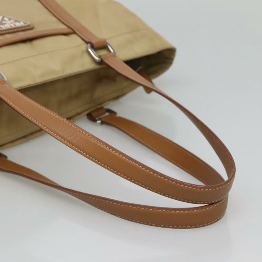 【日本直送】PRADA 尼龍手提包 米色 銀色 正品 131176-6