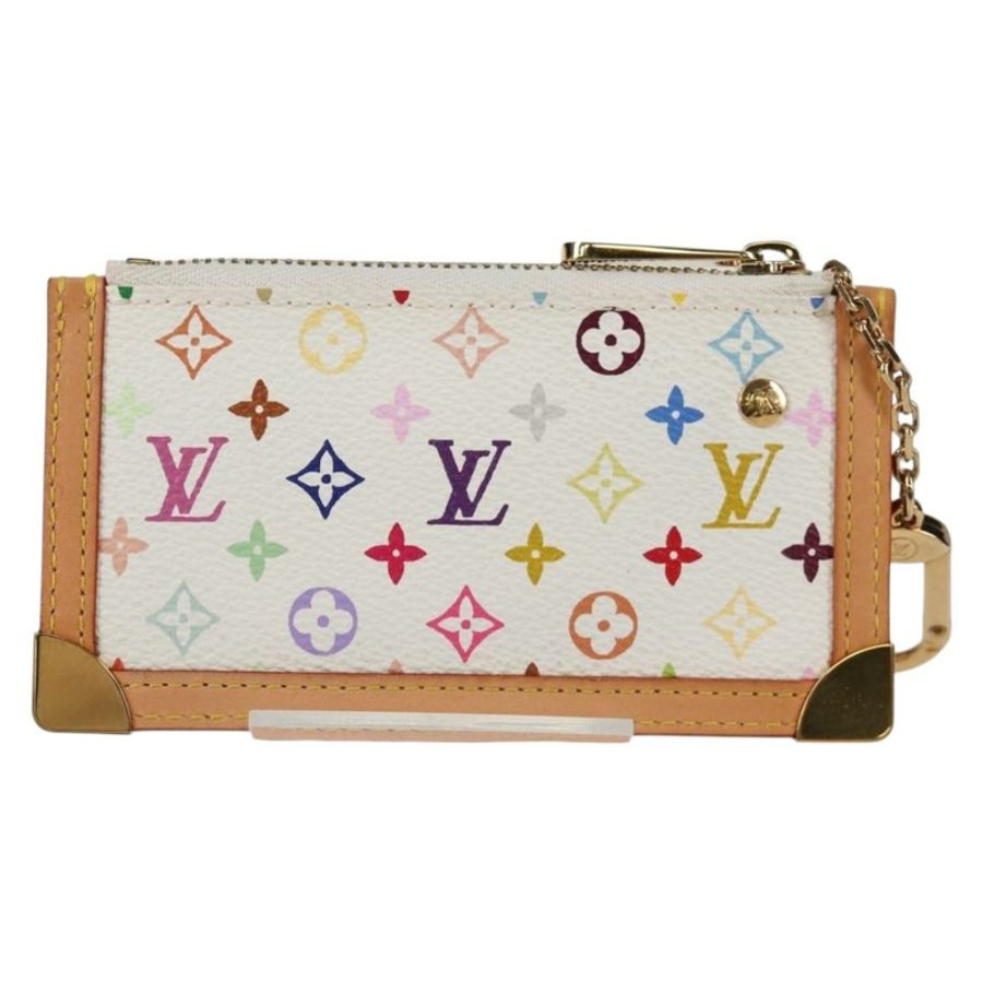 【日本直送】路易威登 (LOUIS VUITTON) 多色 Pochette Cles 零錢包 白色 M92655 LV 正品 131840V-1