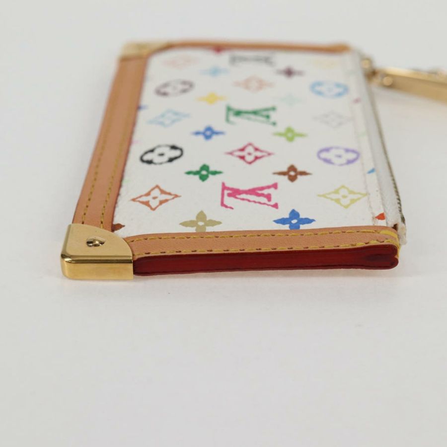 【日本直送】路易威登 (LOUIS VUITTON) 多色 Pochette Cles 零錢包 白色 M92655 LV 正品 131840V-3