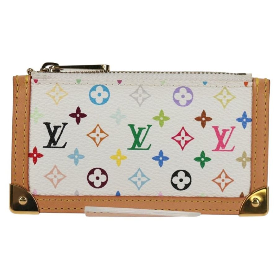 【日本直送】路易威登 (LOUIS VUITTON) 多色 Pochette Cles 零錢包 白色 M92655 LV 正品 131840V-12