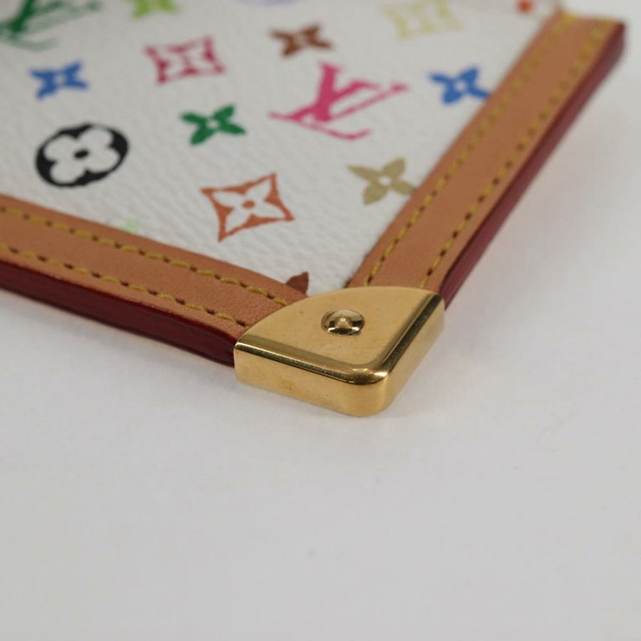 【日本直送】路易威登 (LOUIS VUITTON) 多色 Pochette Cles 零錢包 白色 M92655 LV 正品 131840V-13