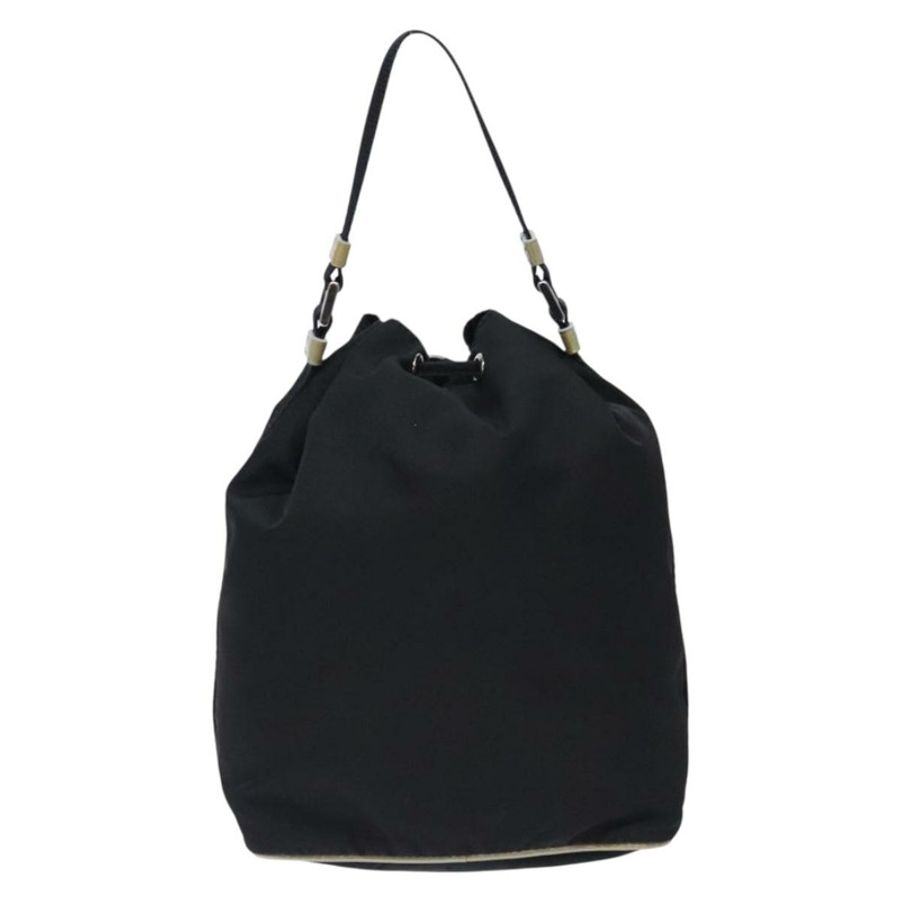 【日本直送】PRADA 尼龍手提包 黑色 銀色 正品 132573-1
