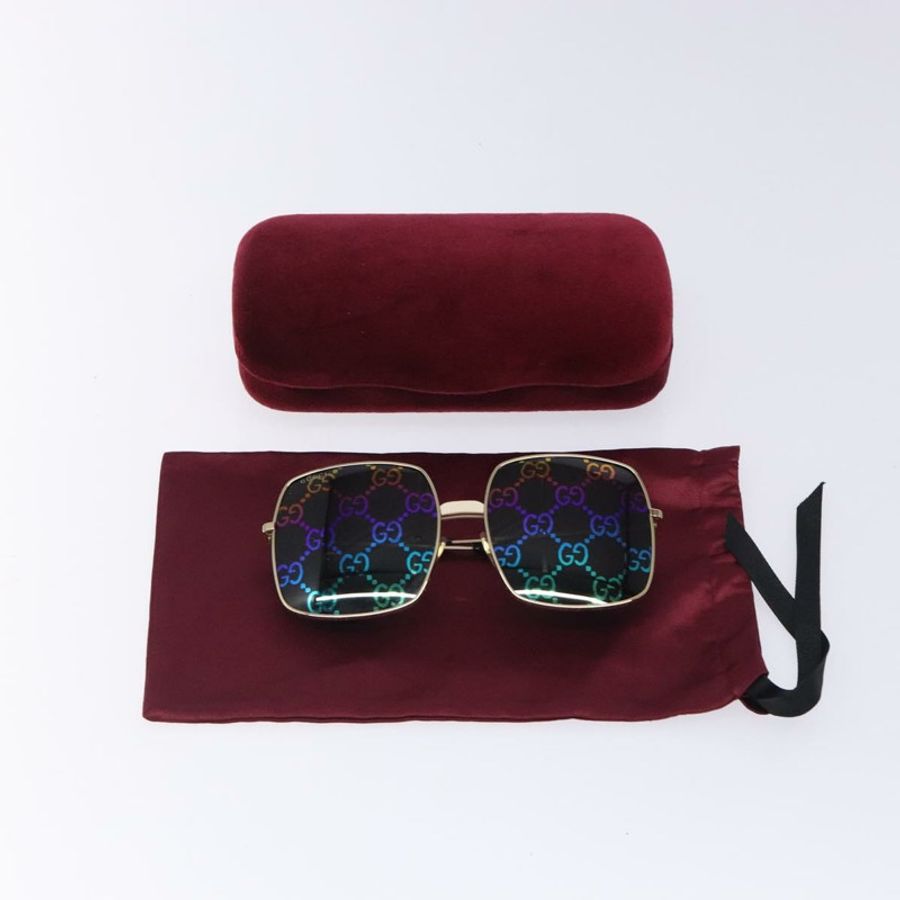 【日本直送】GUCCI GG 太陽眼鏡 塑膠 金色 127736M 正品 127736M-11