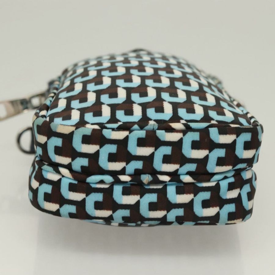 【日本直送】PRADA 尼龍藍銀色單肩包 正品 133036-5
