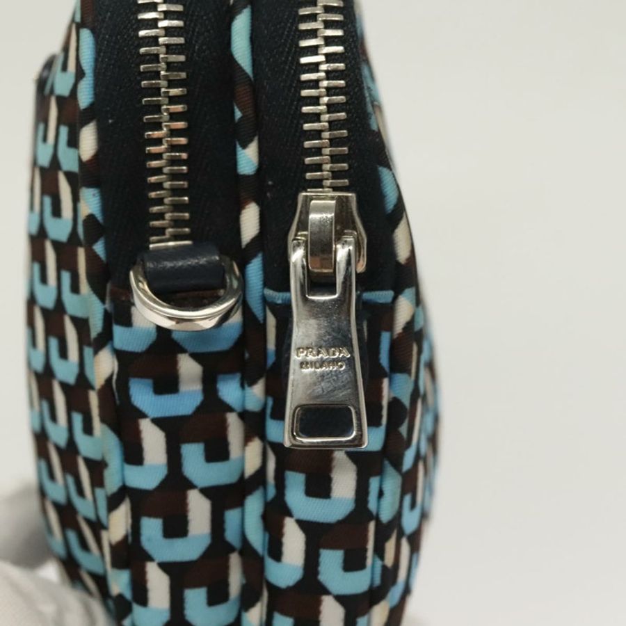 【日本直送】PRADA 尼龍藍銀色單肩包 正品 133036-16
