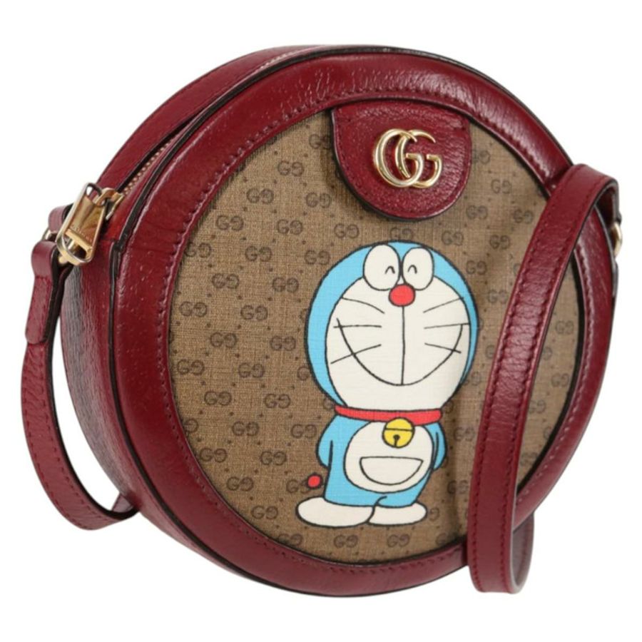 【日本直送】GUCCI Micro GG Supreme Doraemon 聯名手袋 PVC 米色 625216 正品 133618-0