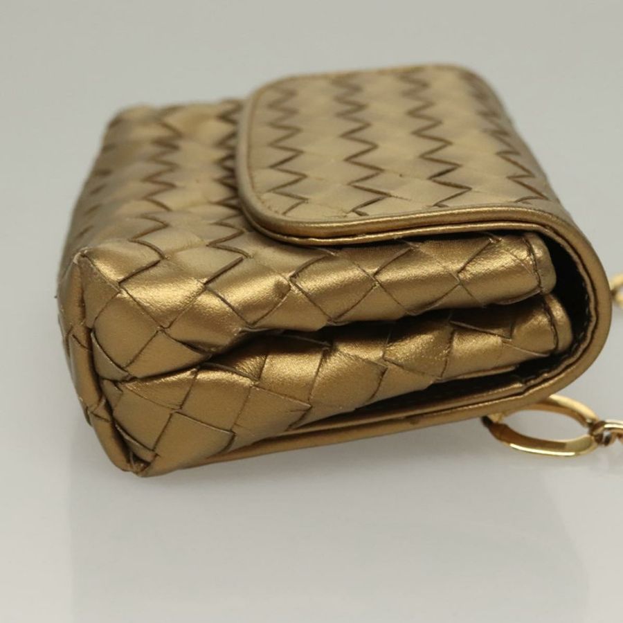 【日本直送】BOTTEGA VENETA INTRECCIATO 單肩包皮革金色正品 133586-2
