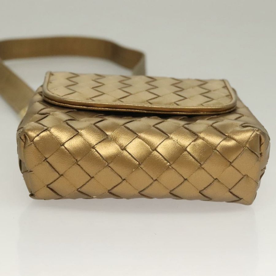【日本直送】BOTTEGA VENETA INTRECCIATO 單肩包皮革金色正品 133586-4
