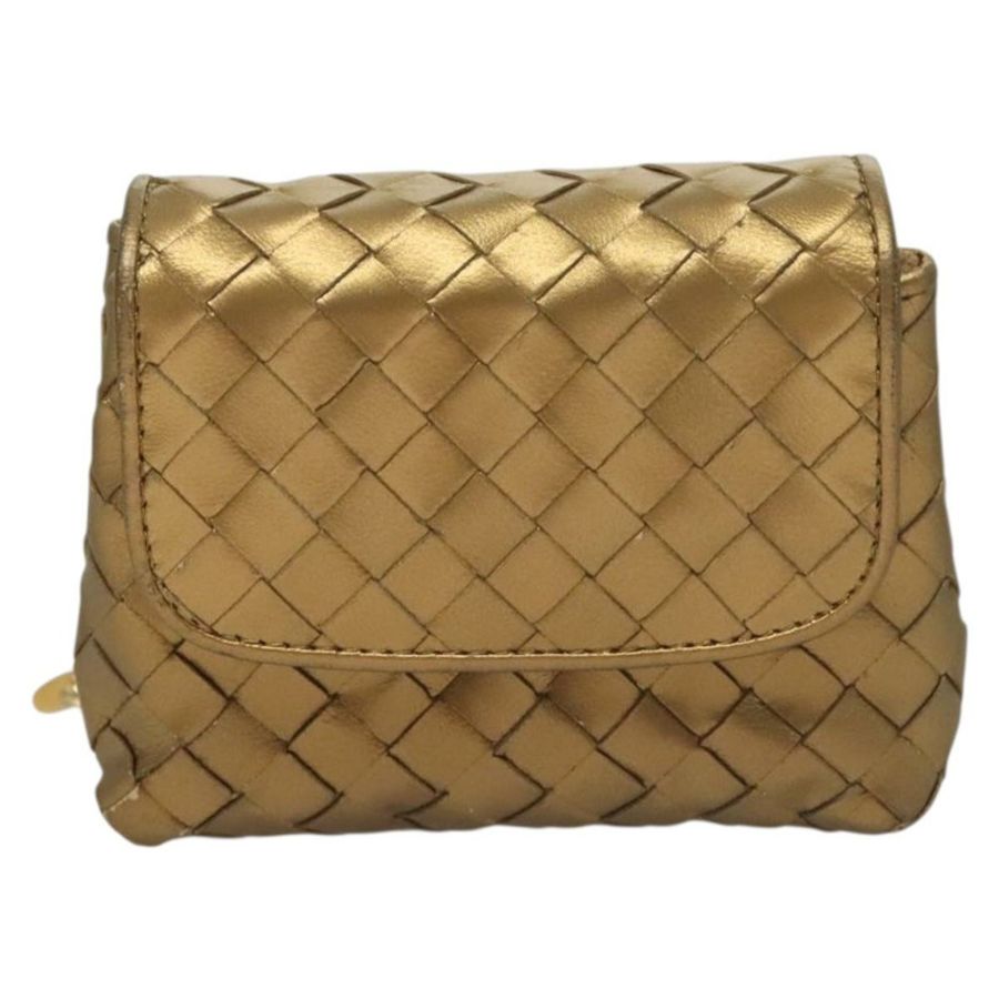 【日本直送】BOTTEGA VENETA INTRECCIATO 單肩包皮革金色正品 133586-12