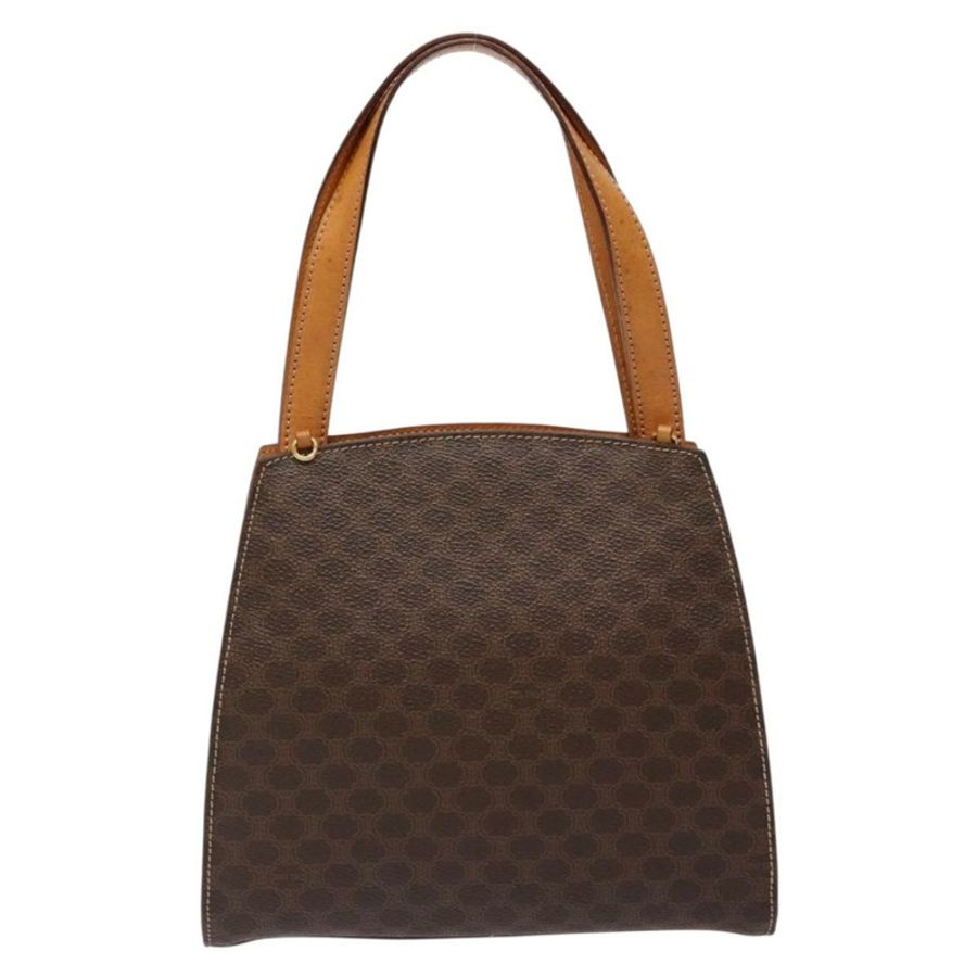 【日本直送】CELINE Macadam帆布手提包 PVC皮革 棕色 金色 正品 134810-1