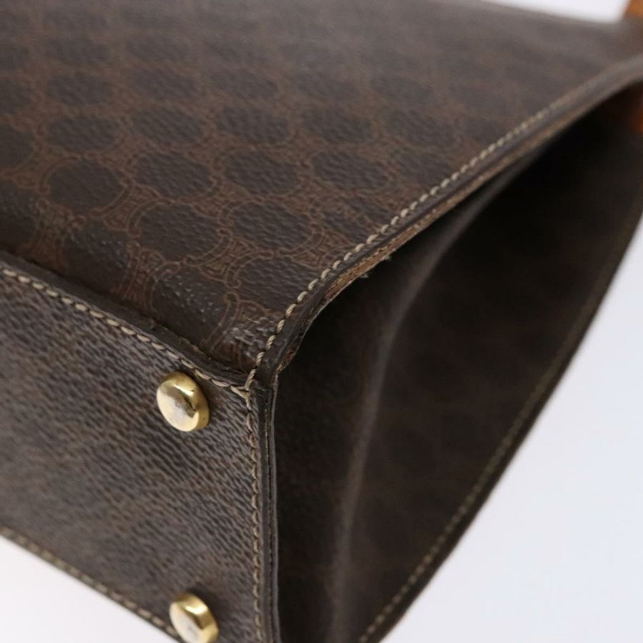 【日本直送】CELINE Macadam帆布手提包 PVC皮革 棕色 金色 正品 134810-14