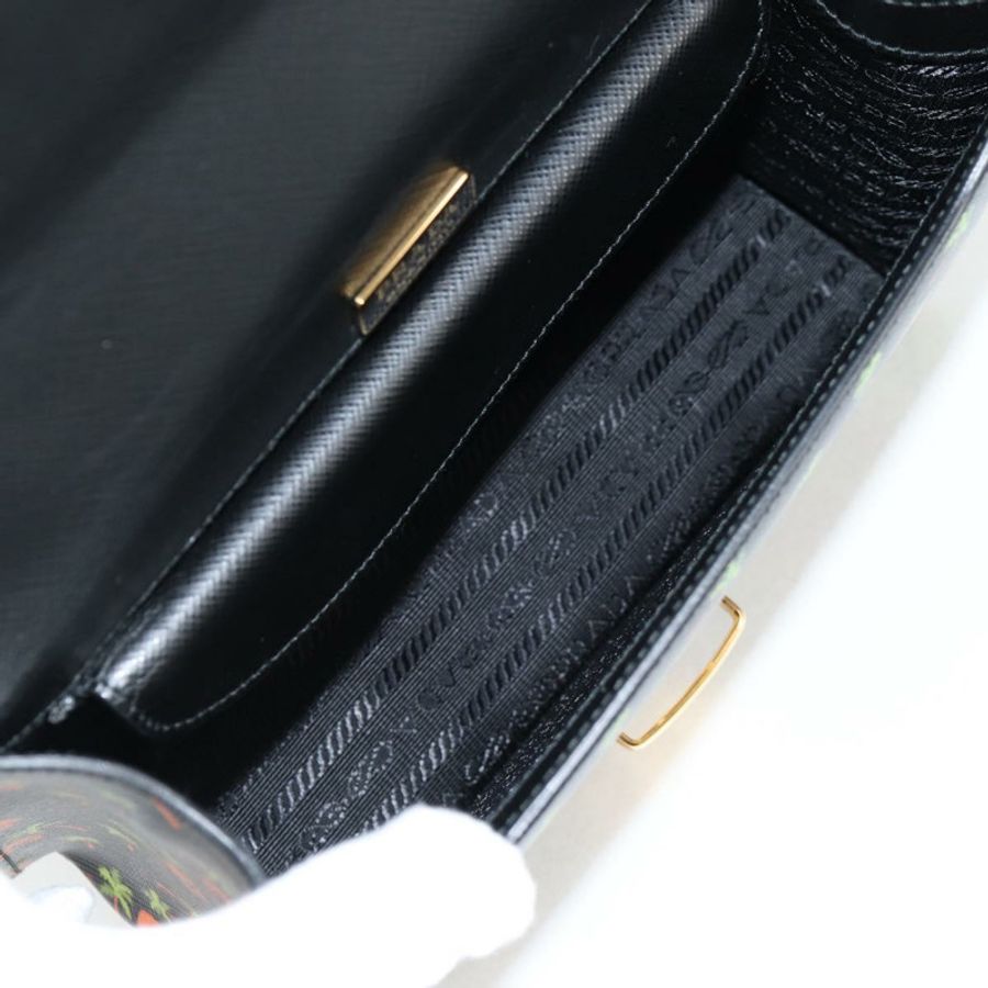 【日本直送】PRADA 黑色金色皮革肩背包,正品編號 134572V-9