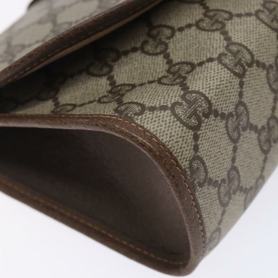 【日本直送】GUCCI GG Supreme Web Sherry Line 手提包 PVC 米色 金色 156 01 030 正品 133748-13