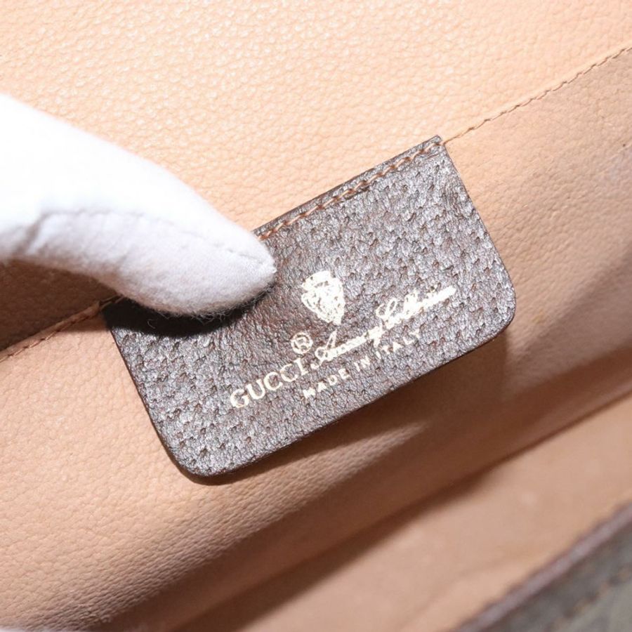【日本直送】GUCCI GG Supreme Web Sherry Line 手提包 PVC 米色 金色 156 01 030 正品 133748-17
