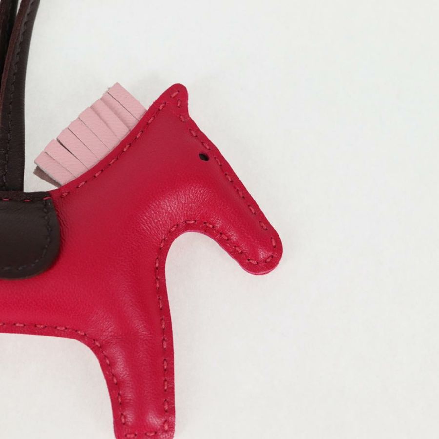【日本直送】愛馬仕 Rodeo PM 吊飾 皮革 粉紅色 正品 133735-7