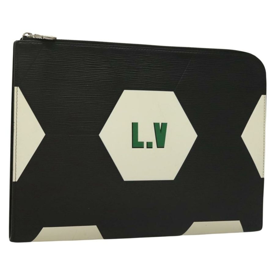 【日本直送】路易威登 Epi Pochette Jules GM 手拿包 黑色 白色 M63295 LV 正品 133695-0