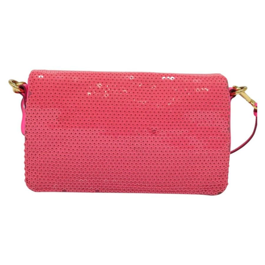【日本直送】Miu Miu 亮片粉紅金色單肩包 正品 135485-1