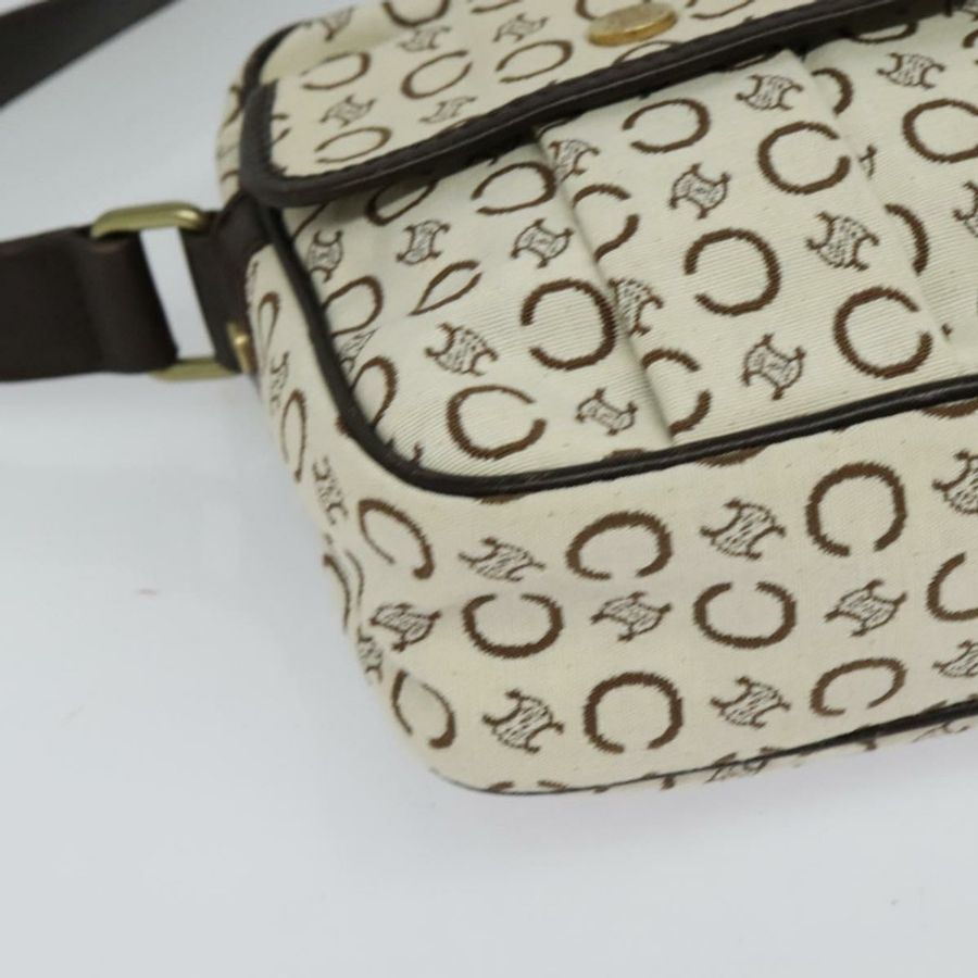 【日本直送】CELINE C Macadam 帆布肩背包 白色 正品 135554-8