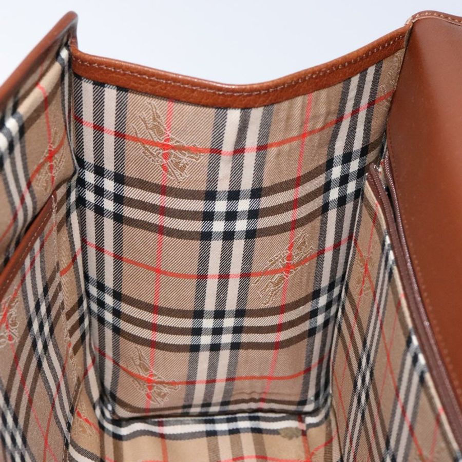 【日本直送】Burberrys 手提包 皮革 棕色 金色 正品 133999-18