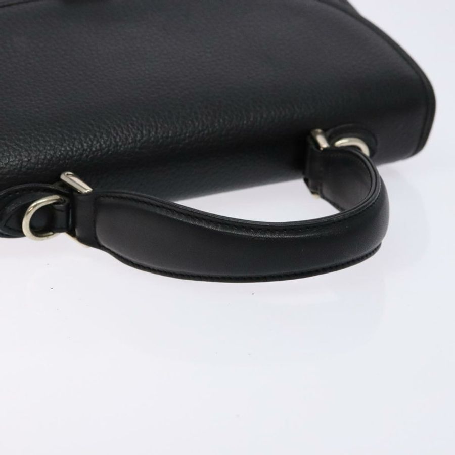 【日本直送】Burberrys 手提包 皮革 黑色 金色 正品 134000-6