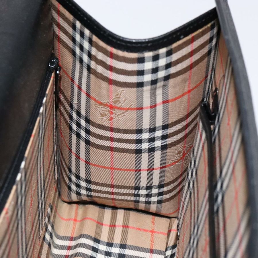 【日本直送】Burberrys 手提包 皮革 黑色 金色 正品 134000-17