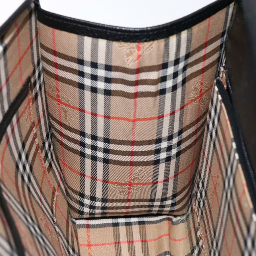 【日本直送】Burberrys 手提包 皮革 黑色 金色 正品 134000-18