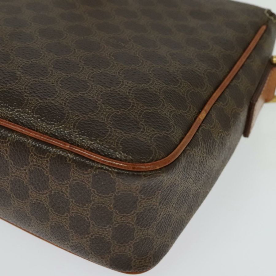 【日本直送】CELINE Macadam帆布肩背包 PVC棕色金色 正品 136046-16