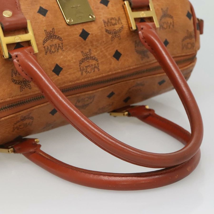 【日本直送】MCM Logoogram Vicetos 手提包 PVC 皮革 棕色 金色 正品 133833-6