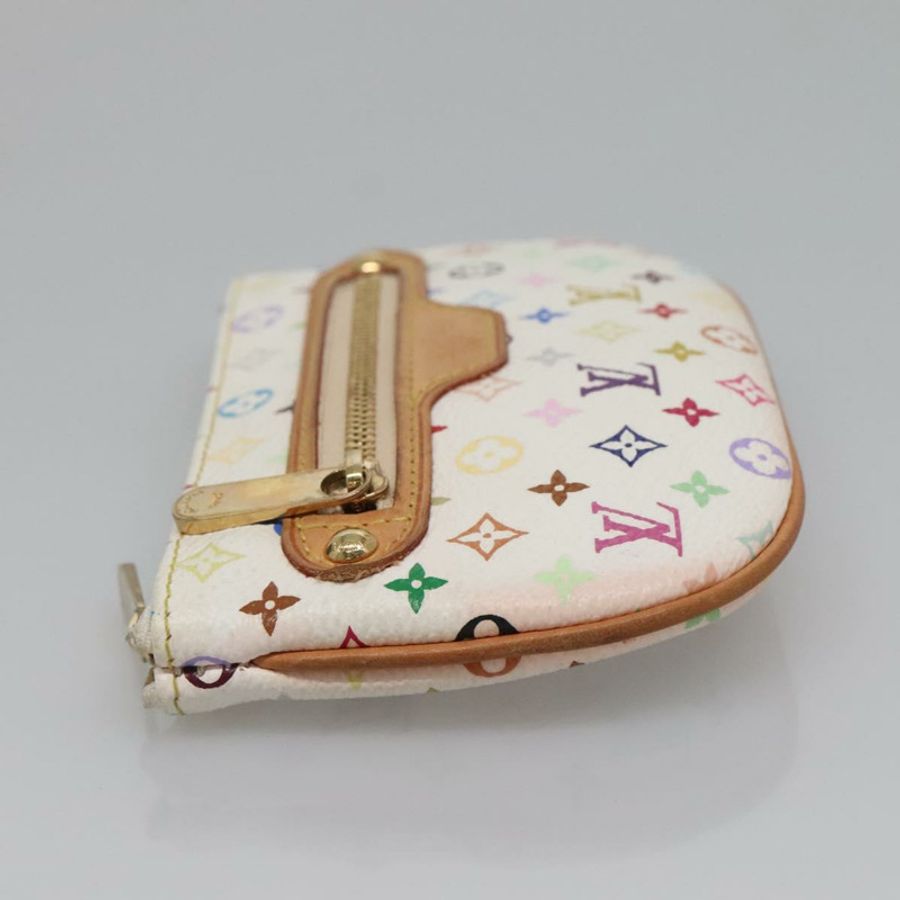 【日本直送】路易威登 Monogram Multicolor Pochette MM 手拿包 白色 M60028 LV Auth 136306-3