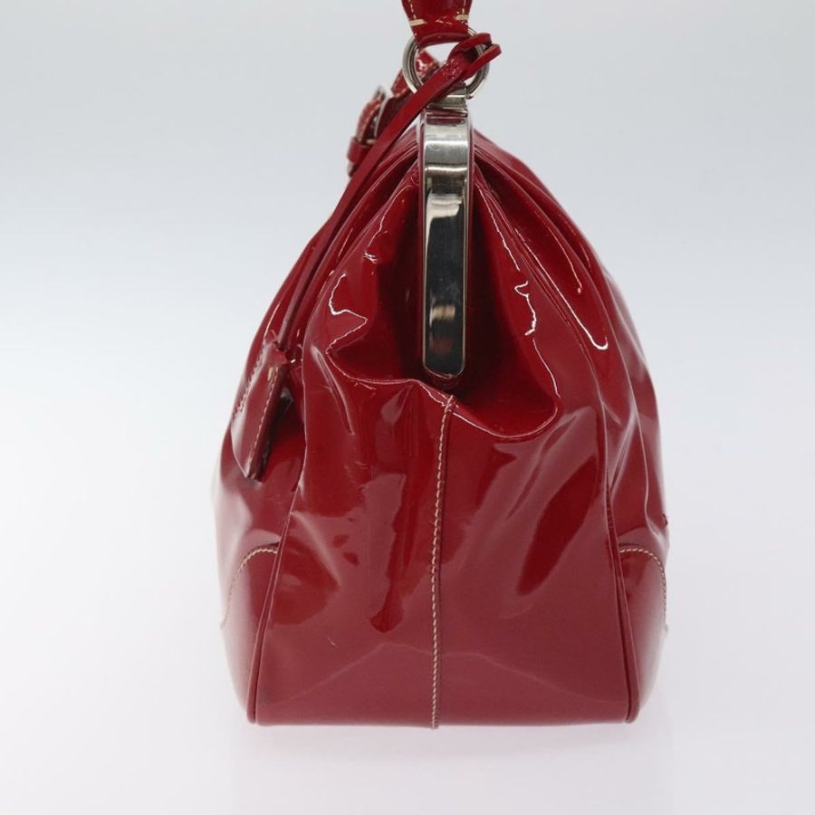 【日本直送】PRADA 手提包 琺瑯紅銀色 正品 BA2814-3