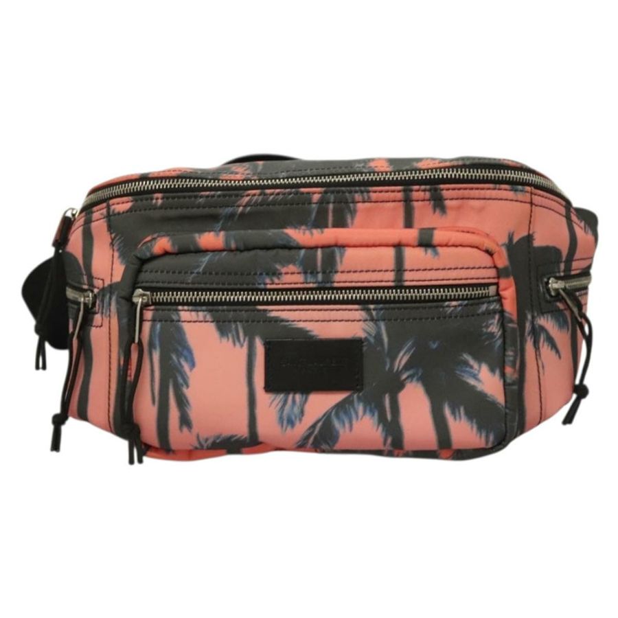 【日本直送】SAINT LAURENT 尼龍粉紅銀色斜背包 Auth bs27374-12