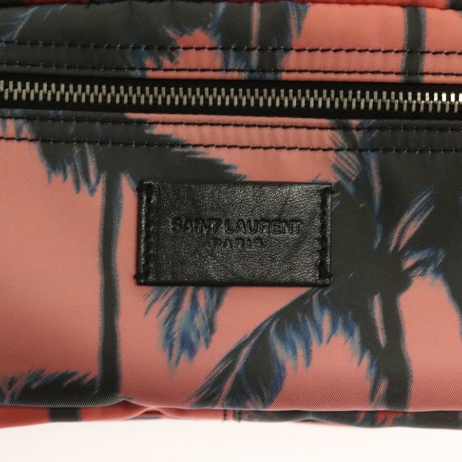 【日本直送】SAINT LAURENT 尼龍粉紅銀色斜背包 Auth bs27374-16