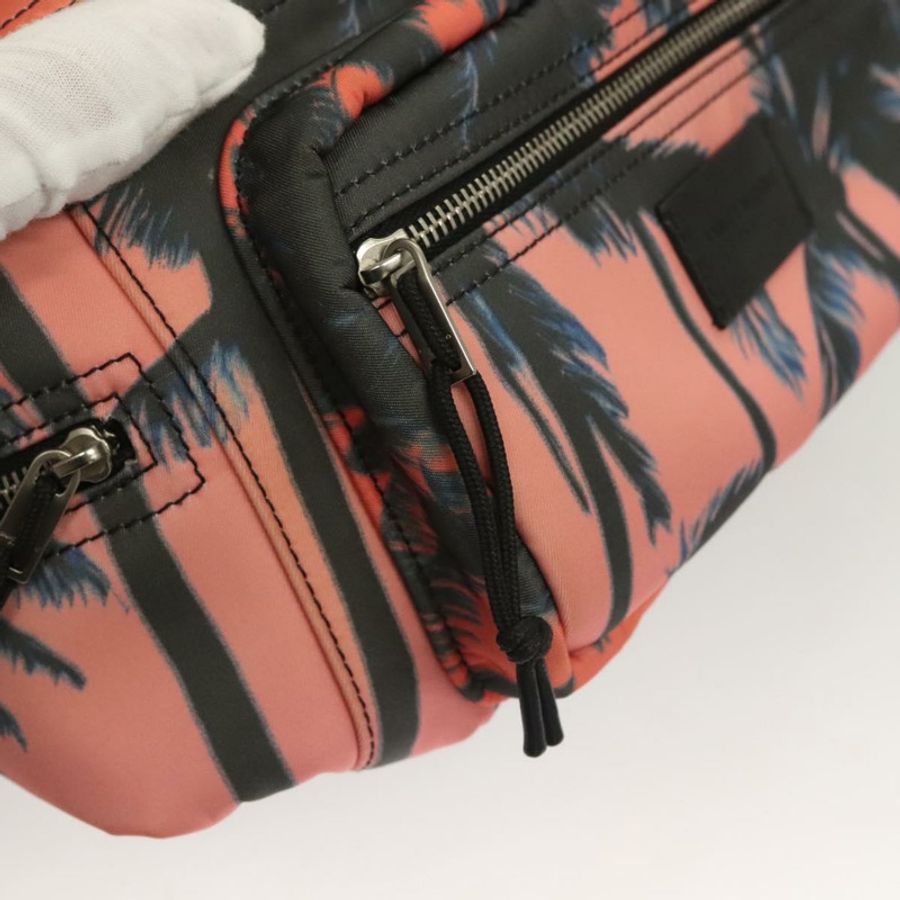 【日本直送】SAINT LAURENT 尼龍粉紅銀色斜背包 Auth bs27374-17