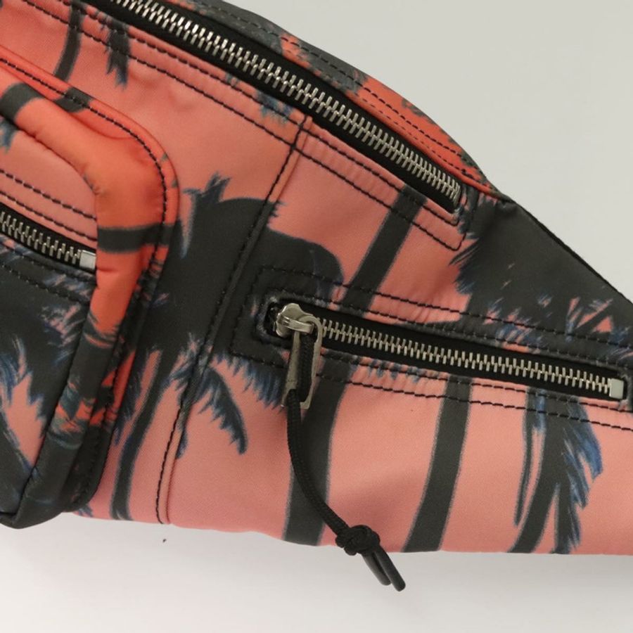 【日本直送】SAINT LAURENT 尼龍粉紅銀色斜背包 Auth bs27374-20