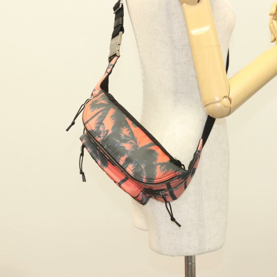 【日本直送】SAINT LAURENT 尼龍粉紅銀色斜背包 Auth bs27374-25