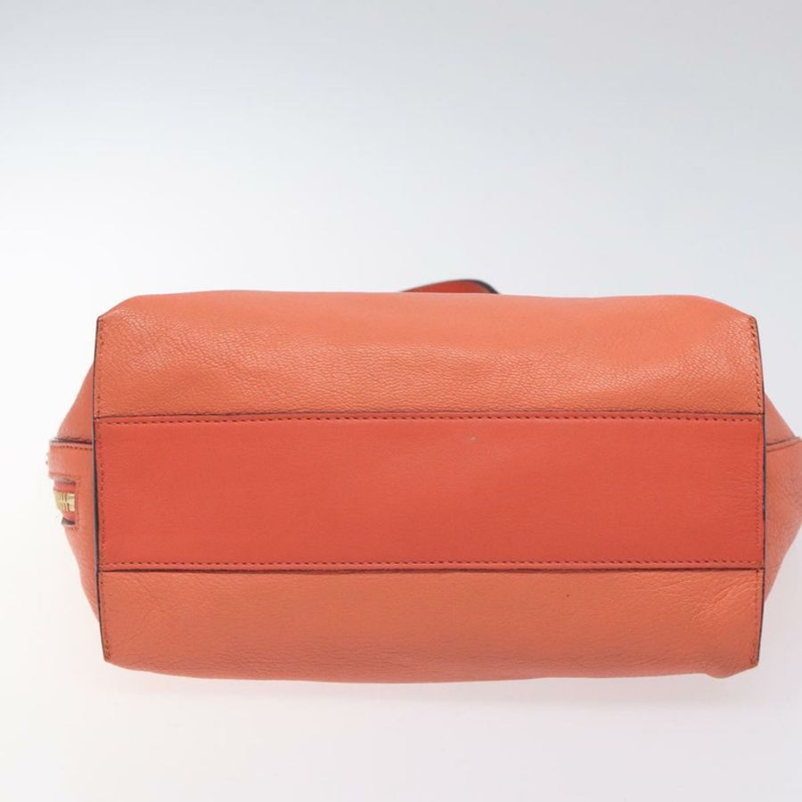 【日本直送】Chloe Dylan 手提包 皮革 橙色 金色 正品 BA3818-4