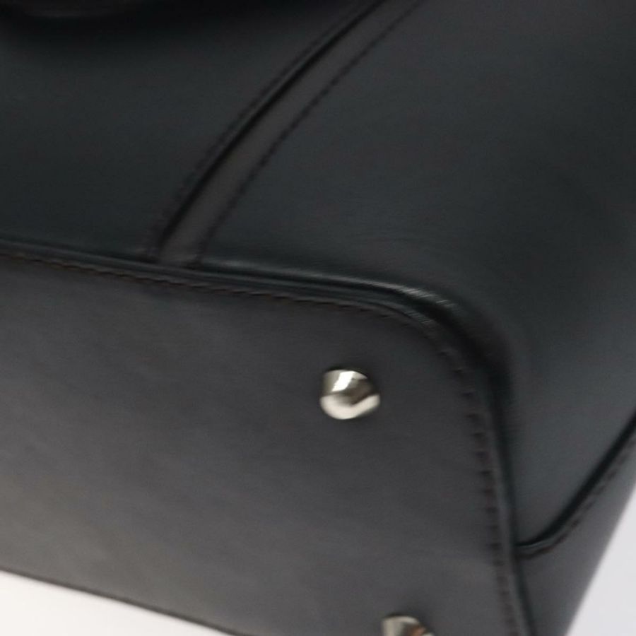 【日本直送】BURBERRY 手提包 皮革 黑色 銀色 正品 ep9535-14