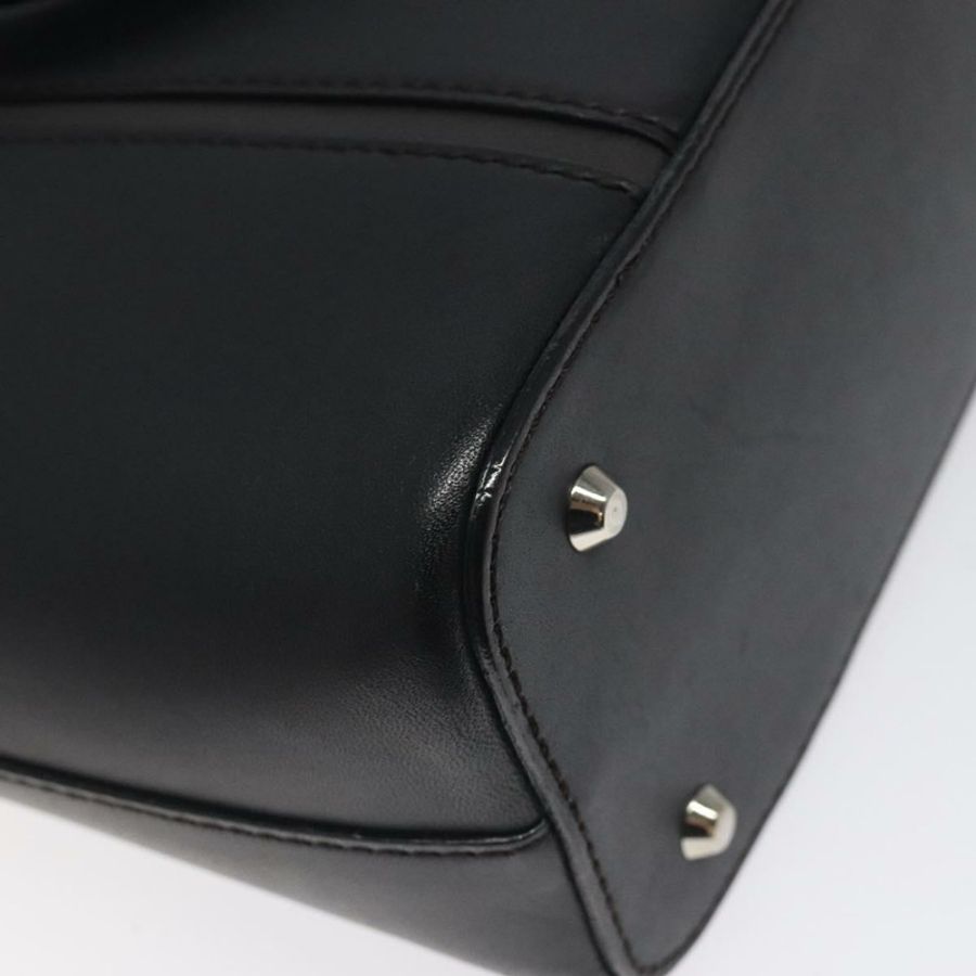 【日本直送】BURBERRY 手提包 皮革 黑色 銀色 正品 ep9535-15