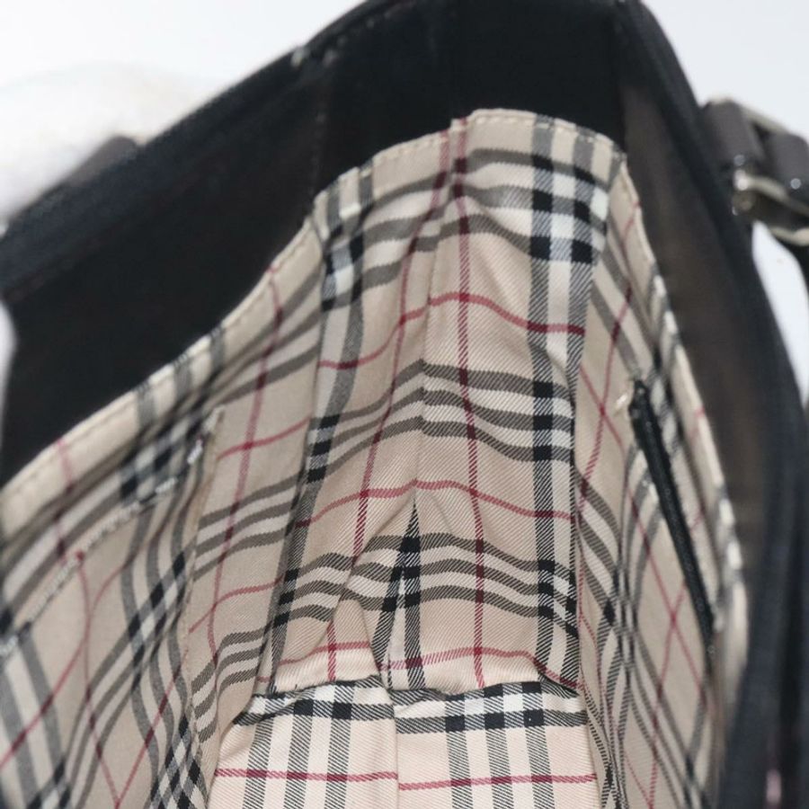 【日本直送】BURBERRY 手提包 皮革 黑色 銀色 正品 ep9535-17