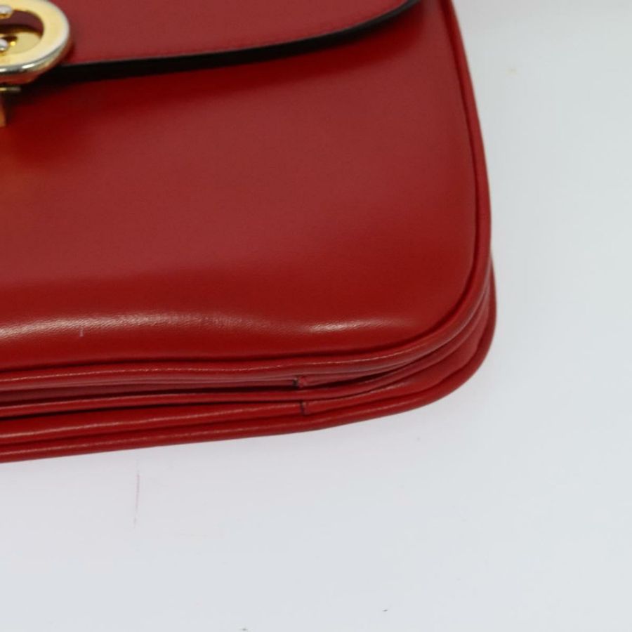 【日本直送】CELINE 紅色金色皮革肩背包 正品 yk18689-14