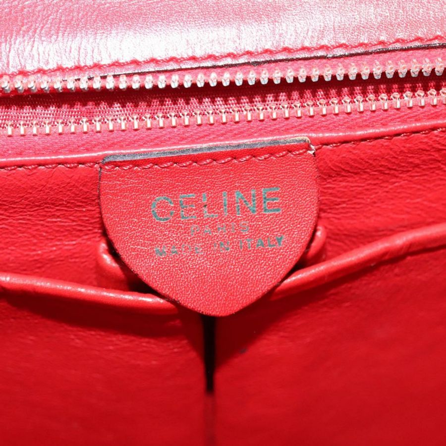 【日本直送】CELINE 紅色金色皮革肩背包 正品 yk18689-18