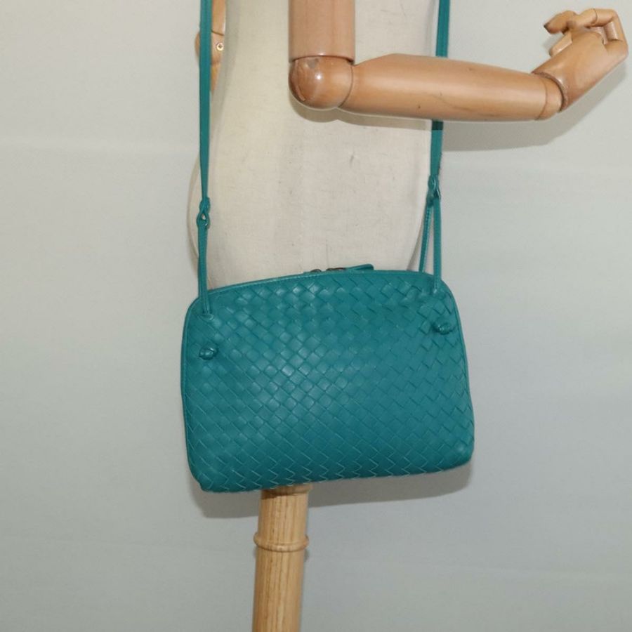 【日本直送】BOTTEGA VENETA INTRECCIATO 單肩包 皮革 綠色 正品 BA3676-20