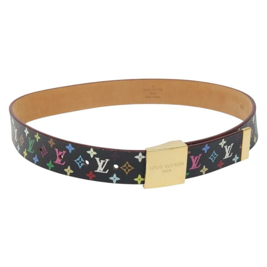 【日本直送】路易威登 Monogram Multicolor Ceinture Care Belt 黑色 LV Auth yk18706-0