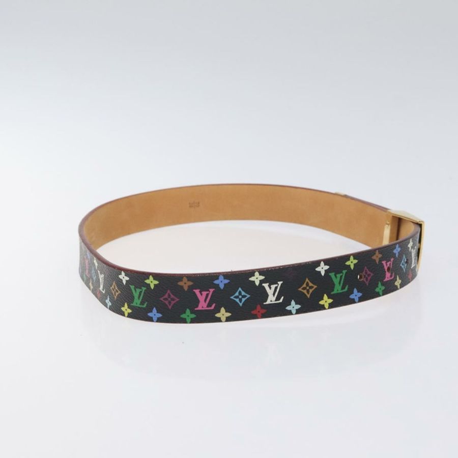 【日本直送】路易威登 Monogram Multicolor Ceinture Care Belt 黑色 LV Auth yk18706-3
