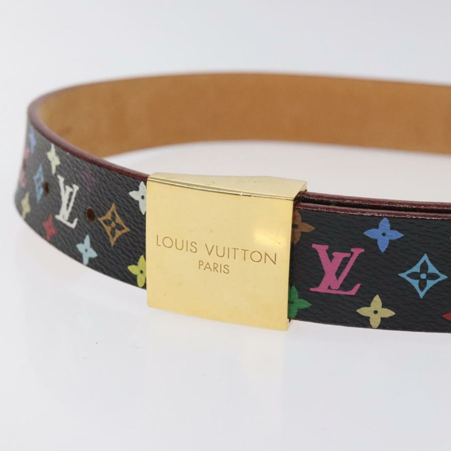 【日本直送】路易威登 Monogram Multicolor Ceinture Care Belt 黑色 LV Auth yk18706-4