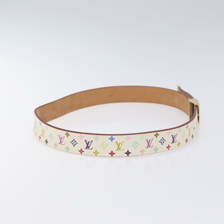 【日本直送】路易威登 Monogram Multicolor Ceinture Care Belt 白色 LV Auth yk18692-3
