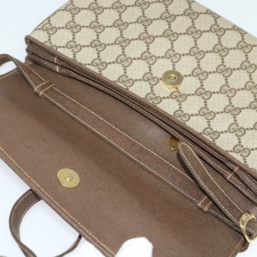 【日本直送】GUCCI GG Supreme 單肩包 PVC 米色 金色 004 256 0024 正品 ki5813-9