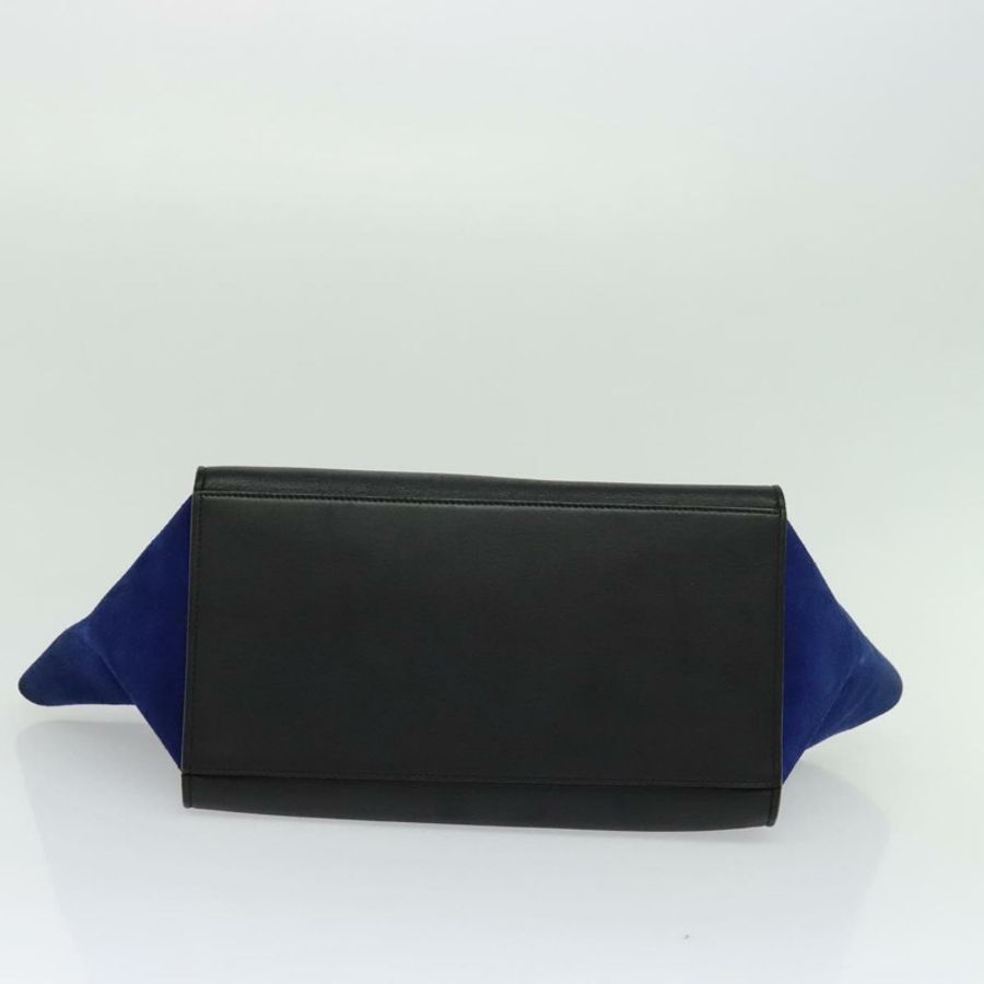 【日本直送】CELINE Trapeze 手提包 皮革 2way 米色 金色 正品 BA4167-4